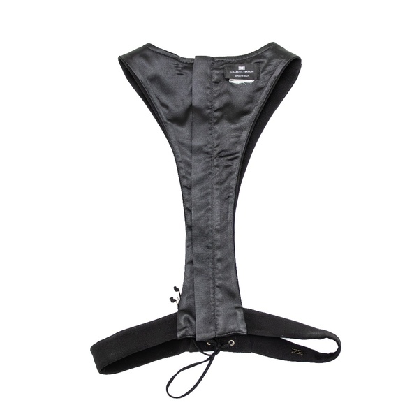 ELISABETTA FRANCHI Black Corset-Style Harness‎ Top – Size 40 (IT) - Picture 6 of 9
